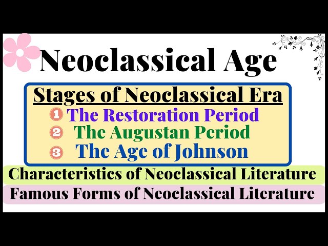 [Sub]Neoclassical Age in English Literature|Neoclassicism in Literature|18thC English Literature