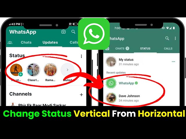 How To Change WhatsApp Status Horizontal To Vertical || WhatsApp Status Vertical Kaise Kare 2024