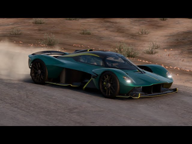 Desert road sight reading in the Aston Martin Valkyrie