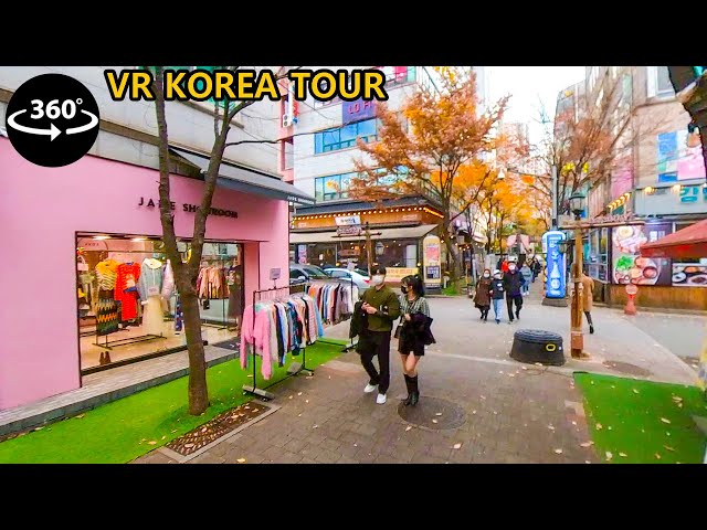 [4K 360° WALK] 가을날 오후 보정동 카페거리 산책 - Bojeong-dong Cafe Street, Yongin City, Korea VR walking tour