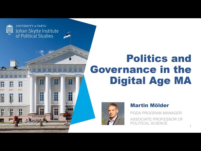 Master’s Programme overview | Politics and Governance in the Digital Age