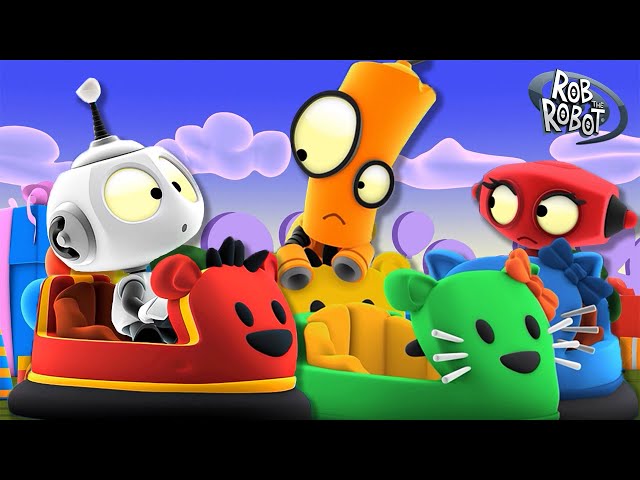 Bumper Car Bonanza! | Rob The Robot | Preschool Learning