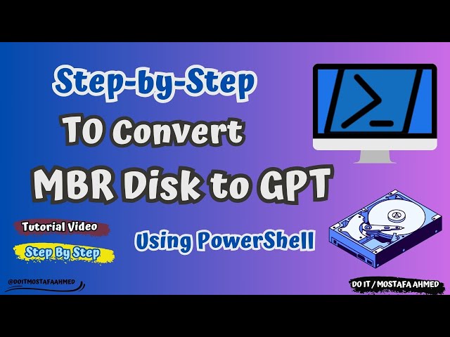 Convert MBR Disk to GPT With PowerShell [Guide] #doit_mostafa