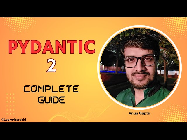 Pydantic 2 Crash Course | Python Data Validation, Serialization & JSON Schema