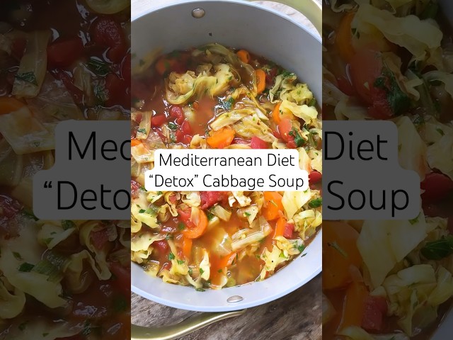 Mediterranean “DETOX” Cabbage Soup | Cabbage Soup Recipe #shorts