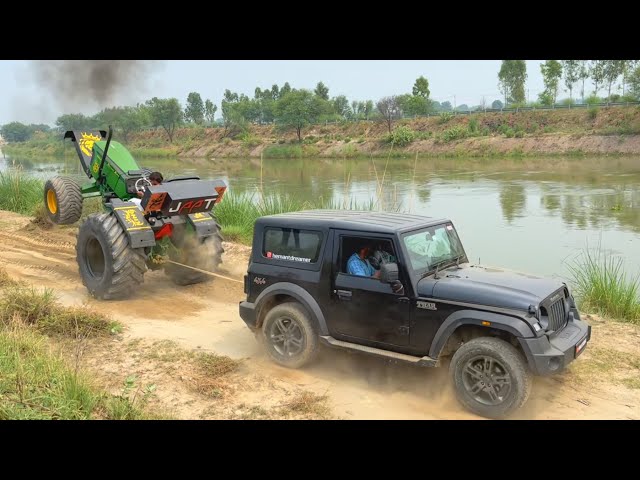 Johndeere 5050 vs 4X4 Thar - आज तो गलत पंगा ले लिया | Tug of war