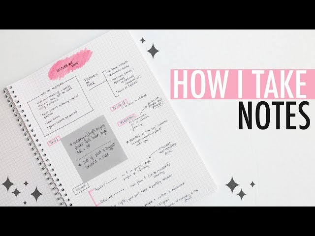 HOW I TAKE NOTES | readings + lectures