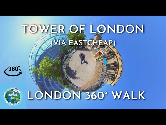 [360° London Walking Tour #14] London Bridge to Tower of London (via Eastcheap)