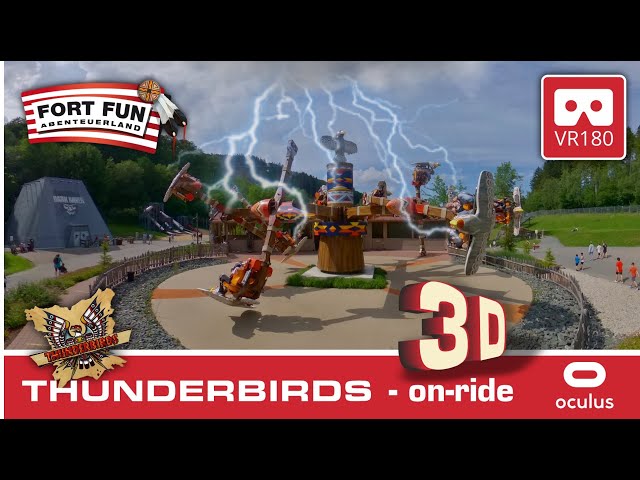 THUNDERBIRDS Fort Fun 3D VR180 - Zamperla AIR RACE VR Thrillride #Oculus