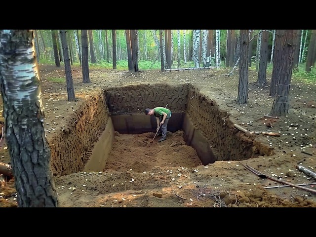 Man Builds Secret Underground CABIN in the Forest | Start to Finish by @outdoorlifeandcraft