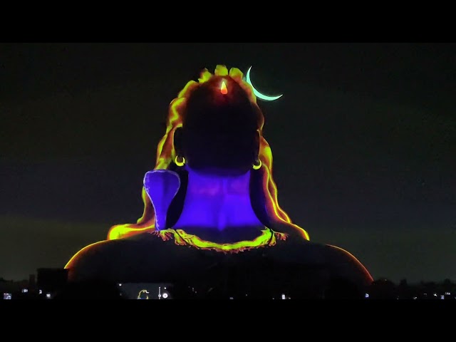 AdiYogi Shiva statue laser show at ISHA Foundation, Coimbatore