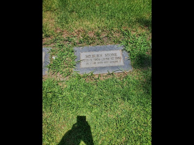 For fans of the TV show Gunsmoke: the graves of actor Milburn Stone and his wife.  He was "Doc"