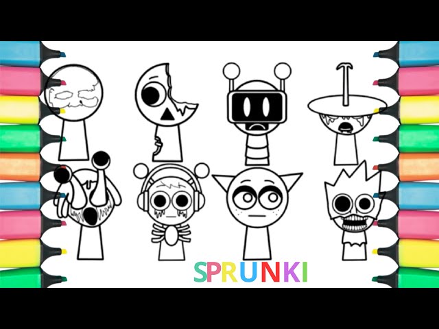 How to Color Sprunki New Big Coloring Pages:Ncs Music#horrorsprunki #sprunk #newcolor #ncsmusic