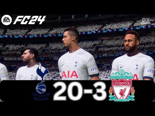 WHAT HAPPEN IF MESSI, RONALDO, MBAPPE, NEYMAR, PLAY TOGETHER ON TOTTENHAM VS LIVERPOOL