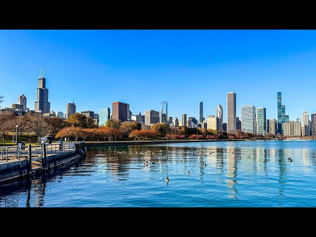 Chicago Lakefront Walk: Museum to Buckingham Fountain in Fall | 4K HDR