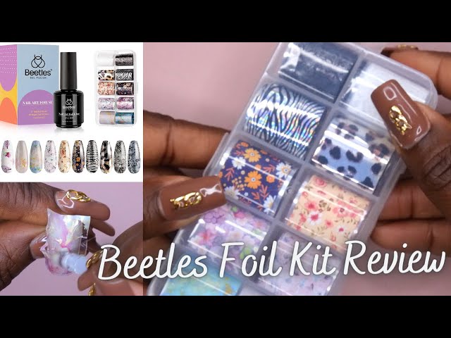 Beetles Nail Foil Glue Kit Review | How to Apply Nail Foils (Detailed Tutorial) | Shein Nail Foils