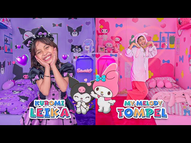 LEIKA KUROMI VS TOMPEL MY MELODY ALL SANRIO ROOM DECORATION CHALLENGE! 😍 FUNNY KIDS CHALLENGE