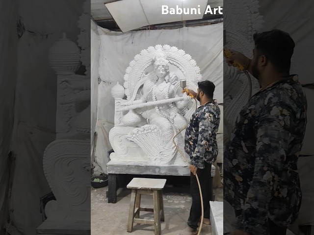 #saraswatimurti #sarswatimatamurti #saraswatiidolmaking #saraswati #shortvideo #shorts #shortsviral