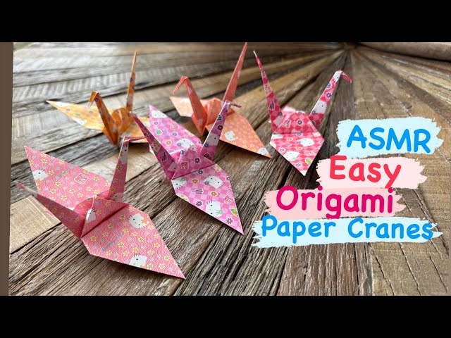 How To Make Paper Cranes- Origami Crane Step by Step - Easy Asmr