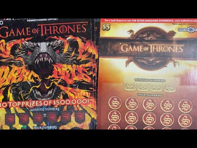 🐉Game of Thrones Tickets! PA Lottery and MD Lottery Tickets🐉