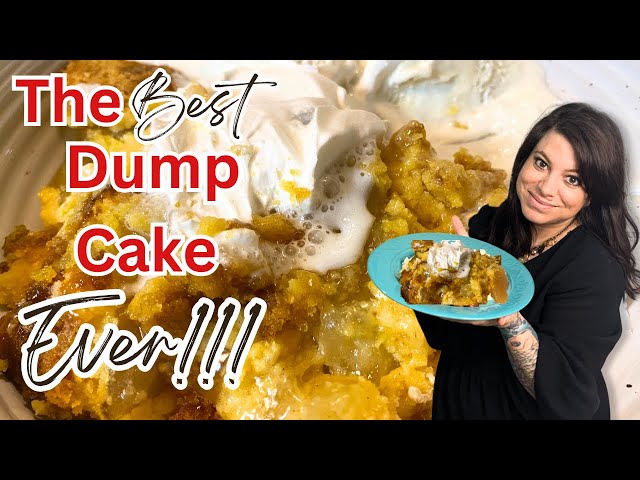 Easy 4-Ingredient Dump Cake Recipe | Delicious Dessert with Ice Cream & Whipped Cream