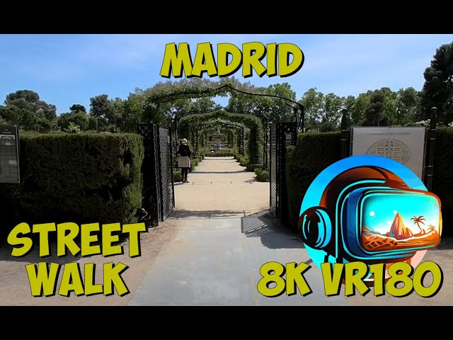 13 Madrid Spain El Retiro Park walking to the Rose Garden 8K 4K VR180 3D Travel