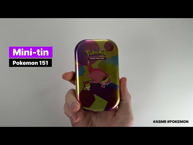 Pokemon 151 mini-tin relaxing ASMR opening - hits #pokemon #unboxing #asmr