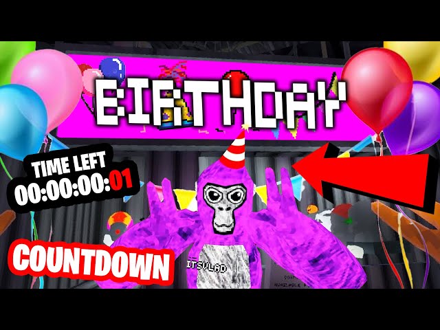 🎉 🎂 GORILLA TAG COUNTDOWN LIVE 🎂 Gorilla Tag BIRTHDAY UPDATE! 24/7 Waiting Zone 🎉