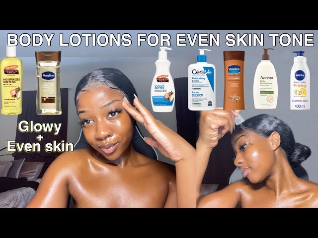 THE BEST BODY LOTIONS FOR DARK/CARAMEL SKIN TONES | How to achieve glowy skin