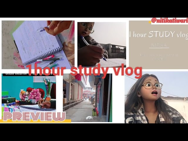 1 HOUR STUDY VLOG|| PRODUCTIVE DAY IN MY LIFE 💕