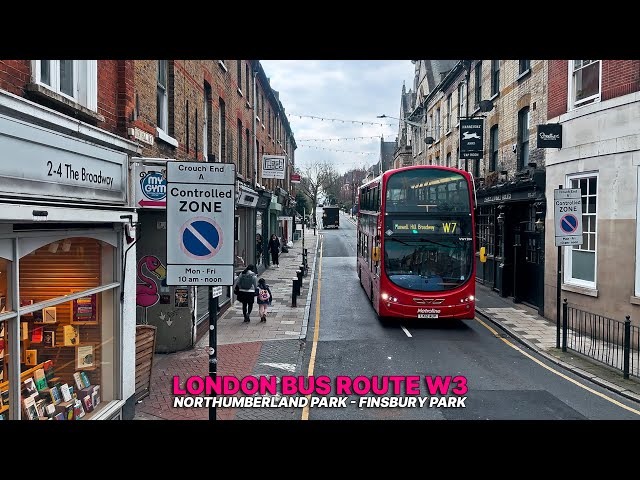 Discover North London aboard Bus W3 from Northumberland Park to Finsbury Park | Upper Deck Views 🚌