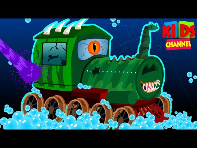 Car Wash Train | Halloween | Kindergarten Nursery Rhymes For Babies By Kids Channel