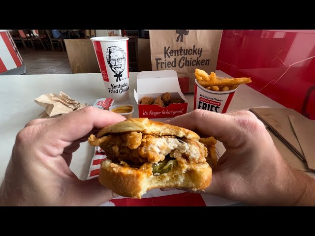 KFC - POV SPICY CHICKEN SANDWICH + NUGGETS BIG BOX MEAL