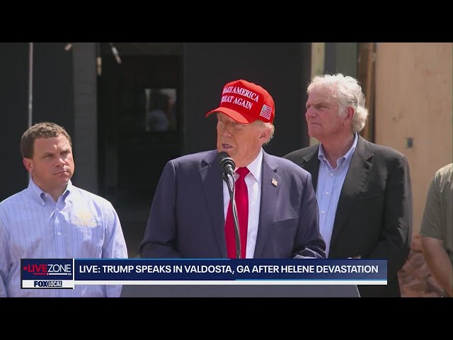 Trump speaks in Georgia in wake of Helene devastation