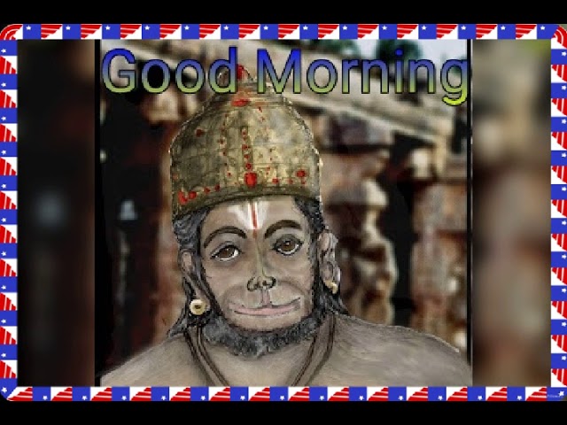 God Hanuman/Anjaneya Good Morning Greetings Wishes Pictures Images Whatsapp Message #3