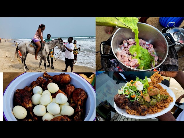 How I Cooked My Perfect Birthday Party Jollof Rice || Easy & Delicious @ The Beach With Family And