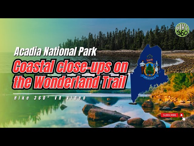 Some coastal close-ups on the Wonderland Trail, Acadia National Park, Maine (Hike 360° VR Video)