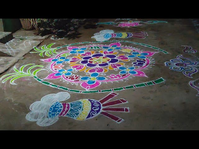 Bhogi Rangoli 🔥#bhogispecialrangoli#sankranthimuggulu#padmammuggulu #geethalamuggulu#viralvideo#art