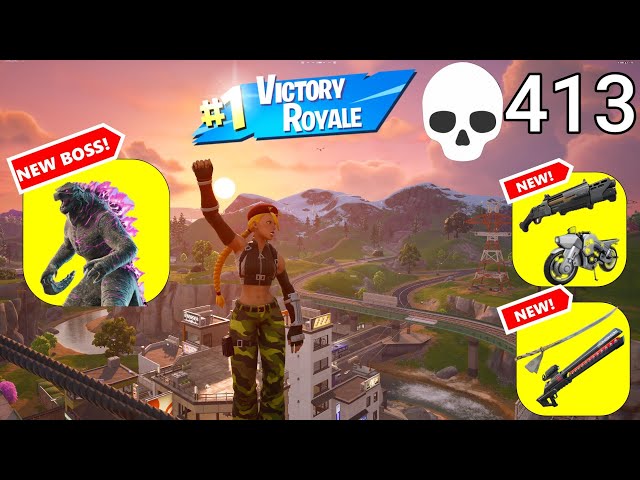 413 Elimination Solo Vs Squads "Zero Build" Gameplay Wins (Fortnite chapter 6 PC)