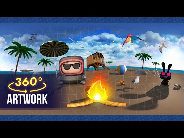 A day at the beach in VR experience | 360 art | Cosmonaute 360 #Dessignare