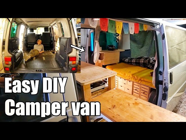 Our Simple VW T4 Camper Conversion - Easy and Affordable DIY Ideas!