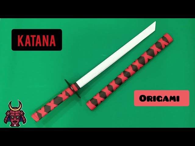 How to make origami Katana | Origami Katana Japanese samurai paper sword tutorial