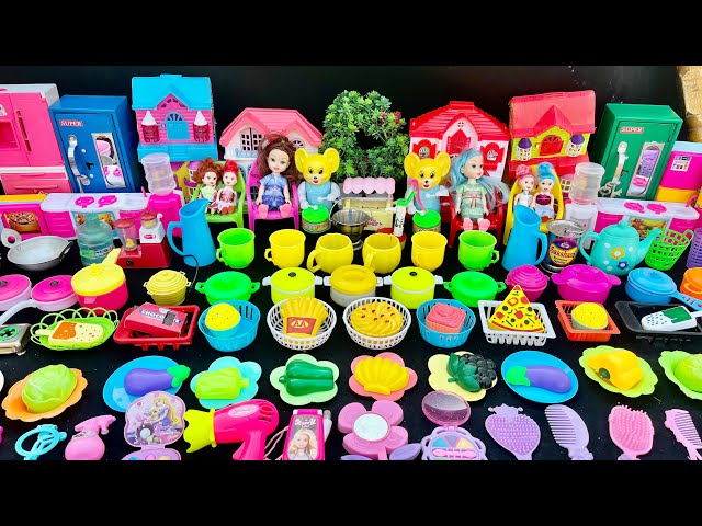 6 Minutes Satisfying With Unboxing Hell Kitty Kitchen Set | ASMR Barbie Doll kitchen Set