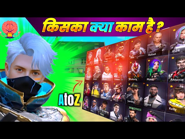 FreeFire All Active Character Ability Full Details in 2024🔥| AR ROWDY 99✓