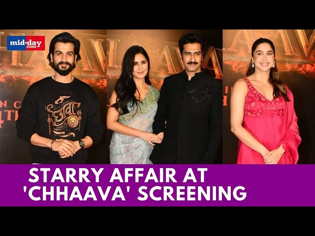 Chhaava Screening: Katrina Kaif and Vicky Kaushal Walk Hand-in-Hand