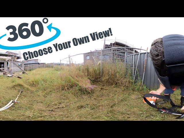 Overgrown Yard Clean Up! You Choose Your View! 360 degree Video