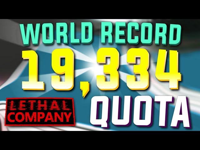 The highest quota yet.... Lethal Company High Quota Record