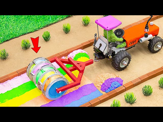 Top diy tractor making mini Fire Truck Rescues - Open Tunnel for Trains transport || Village Farm