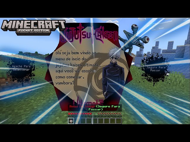 SAIU!!!NOVA ADDON DE JUJUTSU KAISEN PARA MINECRAFT PE!!😱😱😱(Jujutsu Ultimate V0.1 BETA)