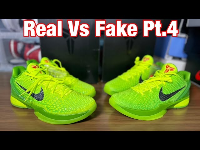 Nike Kobe VI Protro Grinch Real Vs Fake Pt.4 Best fake grinches  I’ve seen 👀